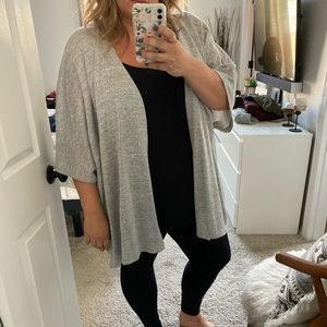 Heather Gray Poncho